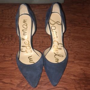 Sam Edelman blue suede heels